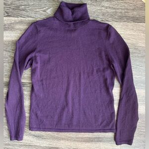 Purple Turtleneck Sweater